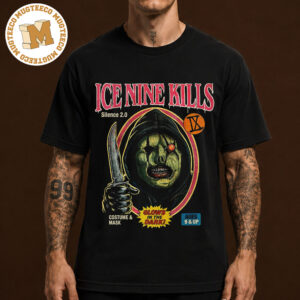 Ice Nine Kills Merch Tee Mask Hysteria Glowing Unisex Black T-Shirt