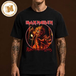 Iron Maiden Merch Tee Run For Your Lives 2027 Tour Announce Unisex Black T-Shirt