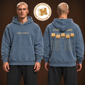 John Summit Ctrl Escape Arena North American Tour 2026 Merch Tee Back Sided Tour Date Two Sided Unisex Hoodie Shirt