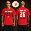 Jonas Brothers Burning Up All Over Again Detroit MI Two Sided Unisex Black T-Shirt