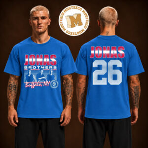 Jonas Brothers Merch Tee Burning Up All Over Again Buffalo NY City Unisex T-Shirt