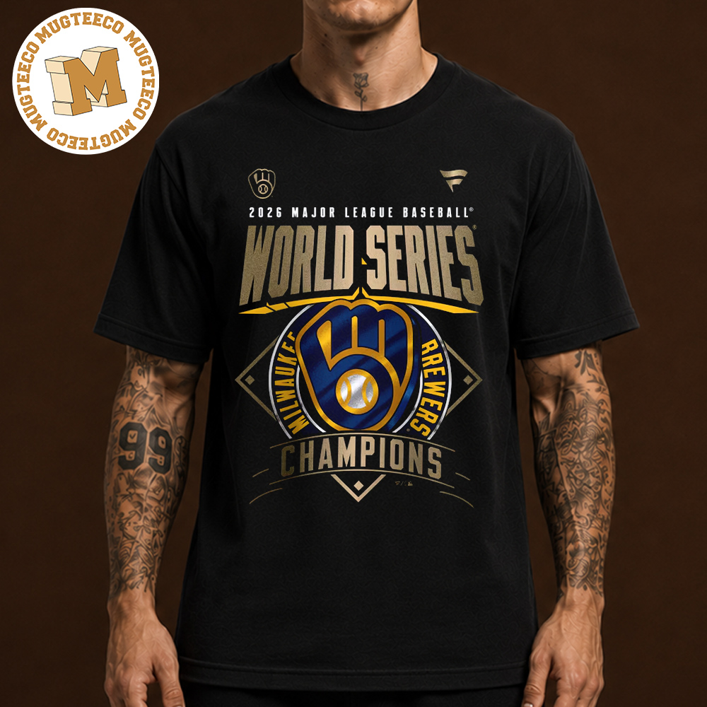 MLB Milwaukee Brewers Fanatics Black 2026 World Series Champions Unisex Black T-Shirt MLB Milwaukee Brewers Fanatics Black 2026 World Series Champions Unisex Black T-Shirt