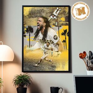 MLB San Diego Padres Fernando Tatís Got Real Creative On The Bases In The Wild Card Series Home Decor Poster Canvas