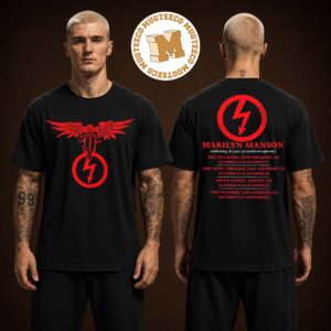 Marilyn Manson Antichrist Superstar 30th Anniversary 2026 Back Sided Line Up Unisex Black T-Shirt
