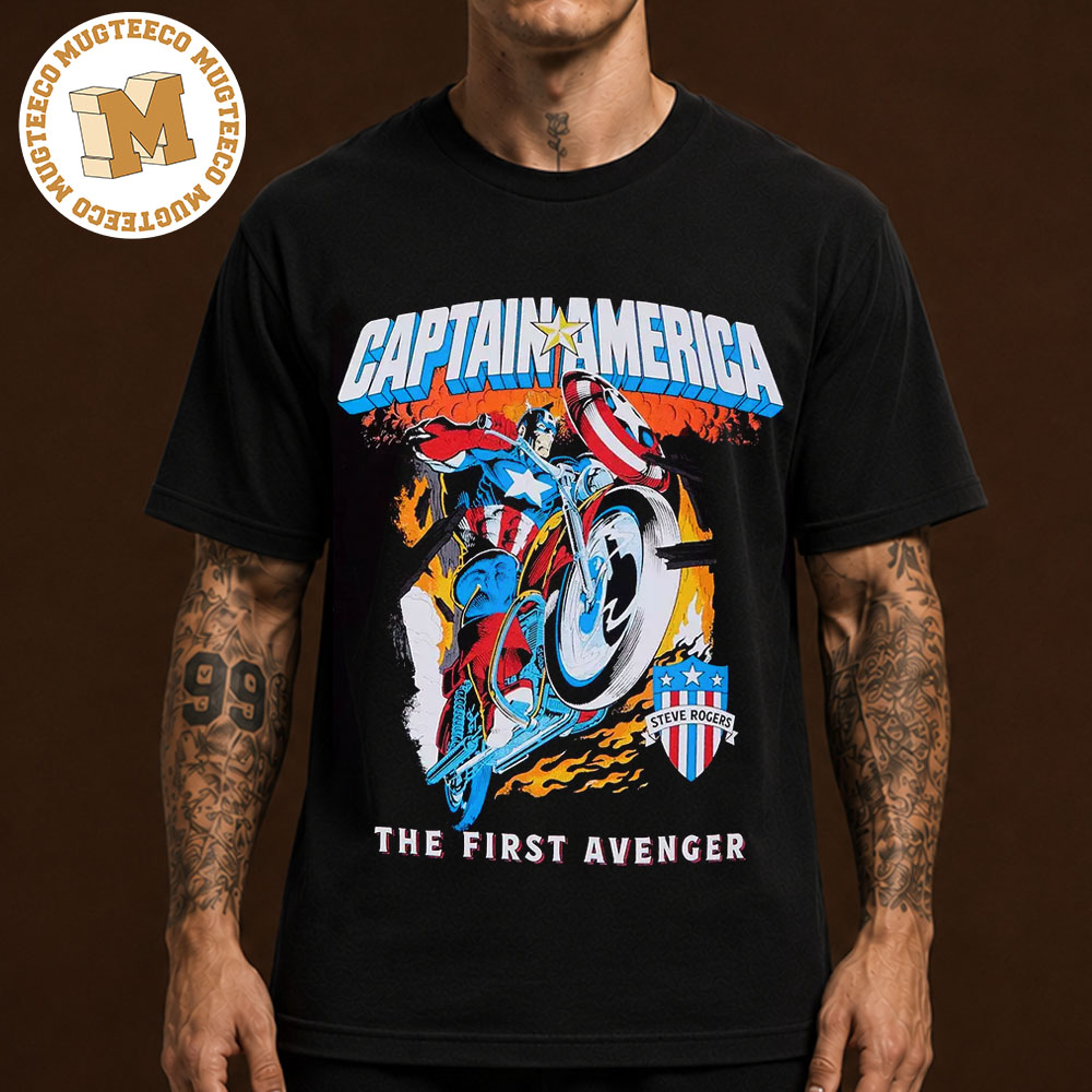 Marvel Exclusive Captain America Motorcycle The First Avenger Unisex T-Shirt Marvel Exclusive Captain America Motorcycle The First Avenger Unisex T-Shirt
