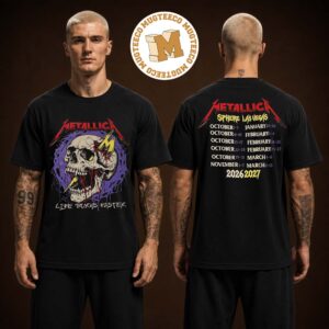 Metallica Las Vegas Life Burns Faster Tour 2026 2027 At Sphere Merch Tee Two Sided Unisex T-Shirt