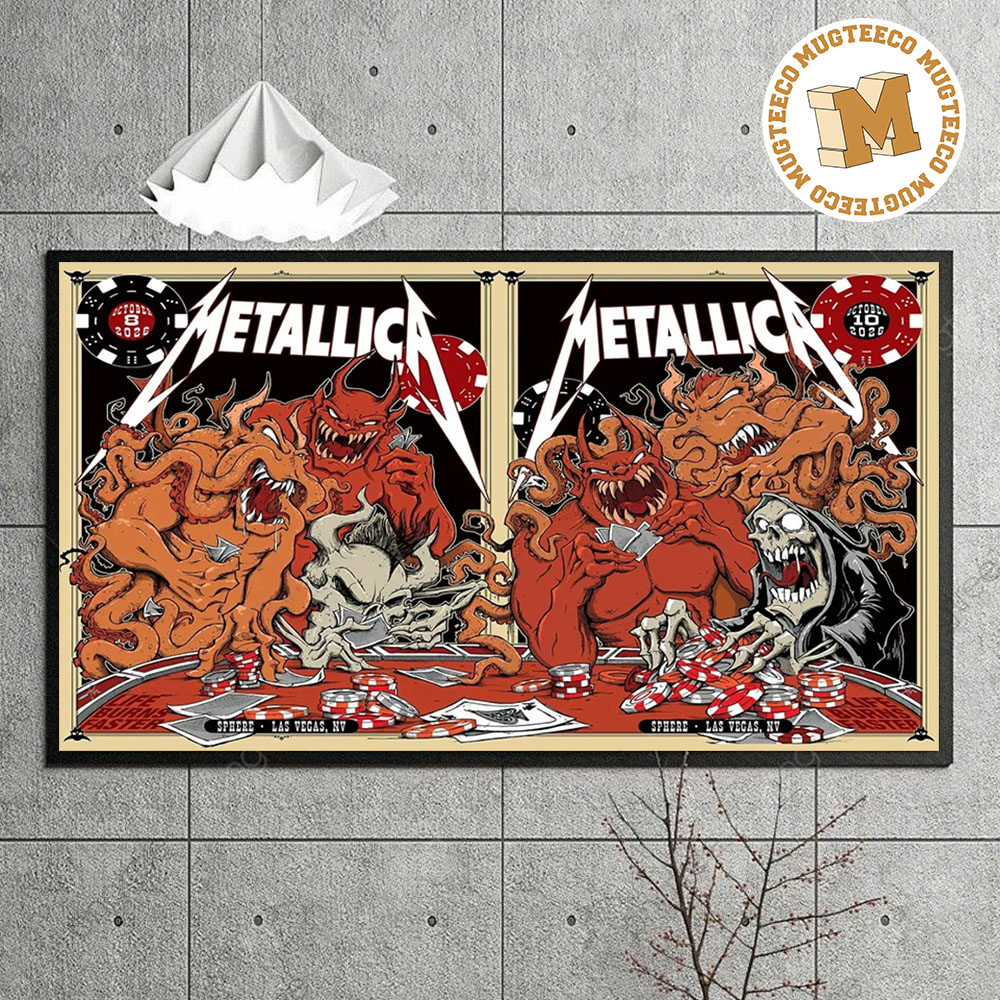 Metallica Las Vegas NV 2026 Event Poster At Sphere On October 8 And 10 2026 Home Decor Poster Canvas Metallica Las Vegas NV 2026 Event Poster At Sphere On October 8 And 10 2026 Home Decor Poster Canvas