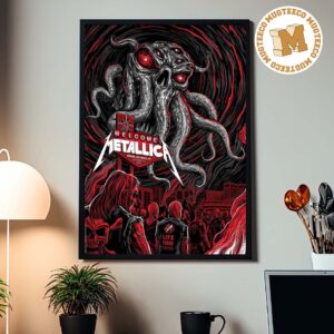 Metallica Las Vegas NV Life Burns Faster Tour 2026 Event Poster At Sphere On October 1 2026 Home Decor Poster Canvas