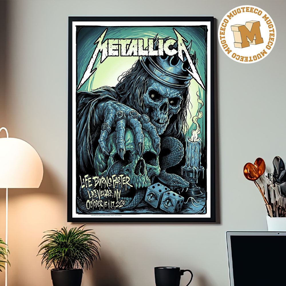 Metallica Life Burn Faster Las Vegas NV 2026 Event Poster At Sphere On October 15 And 17 2026 Home Decor Poster Canvas Metallica Life Burn Faster Las Vegas NV 2026 Event Poster At Sphere On October 15 And 17 2026 Home Decor Poster Canvas