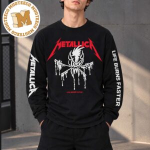 Metallica Life Burns Faster 2026 Tour Vintage Graphic Scary Guy Unisex Long Sleeve Shirt