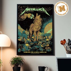 Metallica Life Burns Faster Tour Las Vegas NV 2026 Event Poster At Sphere On October 22 2026 Home Decor Poster Canvas