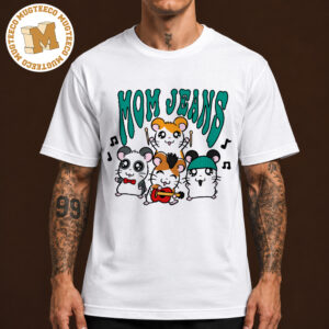Mom Jeans Merch Tee Graphic Hamtaro Unisex White T-Shirt