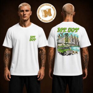 Mt Joy 2026 Merch Tee Underdog x Mt Joy Two Sided Unisex White T-Shirt