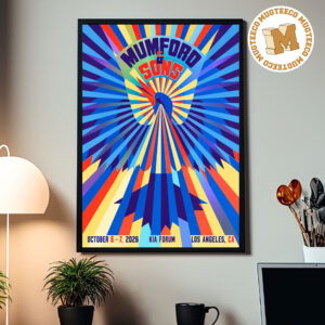 Mumford And Sons Prizefighter Tour Los Angeles CA 2026 Event Poster At Kia Forum On October 6 And 7 2026 Home Decor Poster Canvas