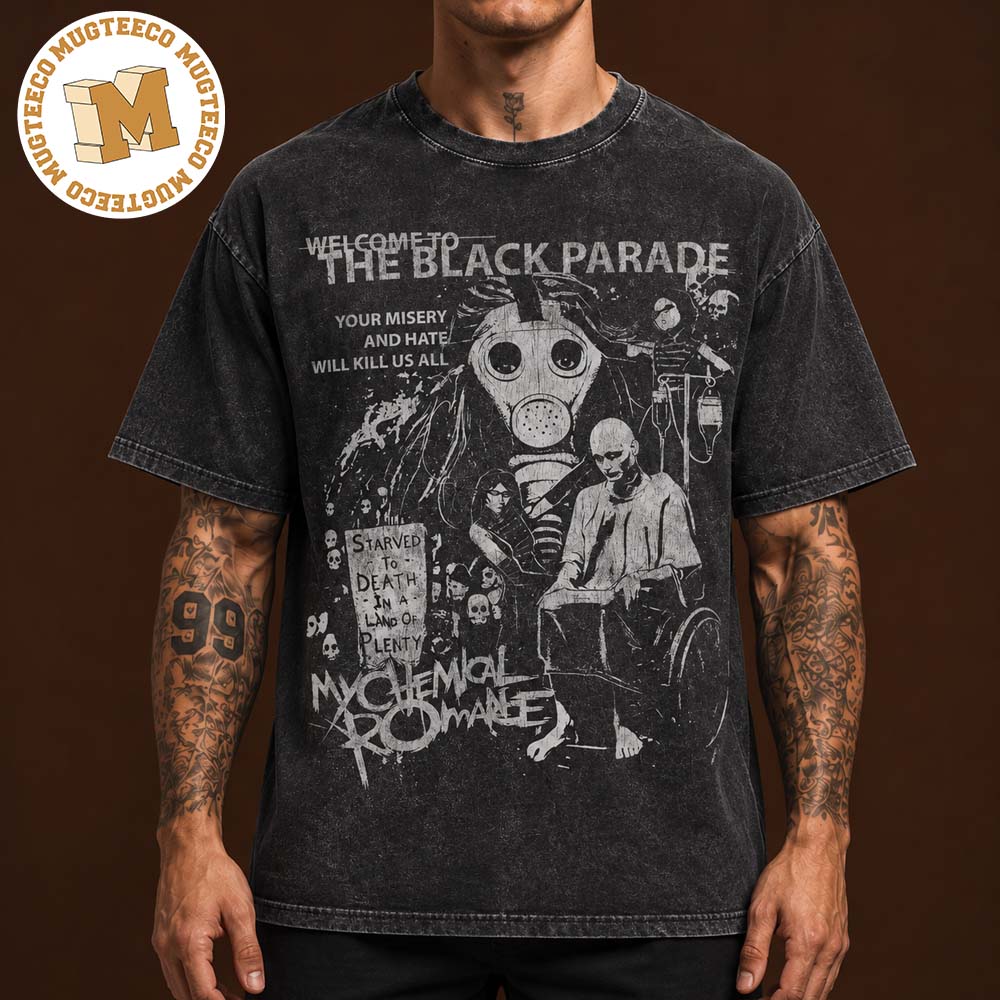 My Chemical Romance Merch Tee Land of Plenty Unisex Washed Shirt My Chemical Romance Merch Tee Land of Plenty Unisex Washed Shirt