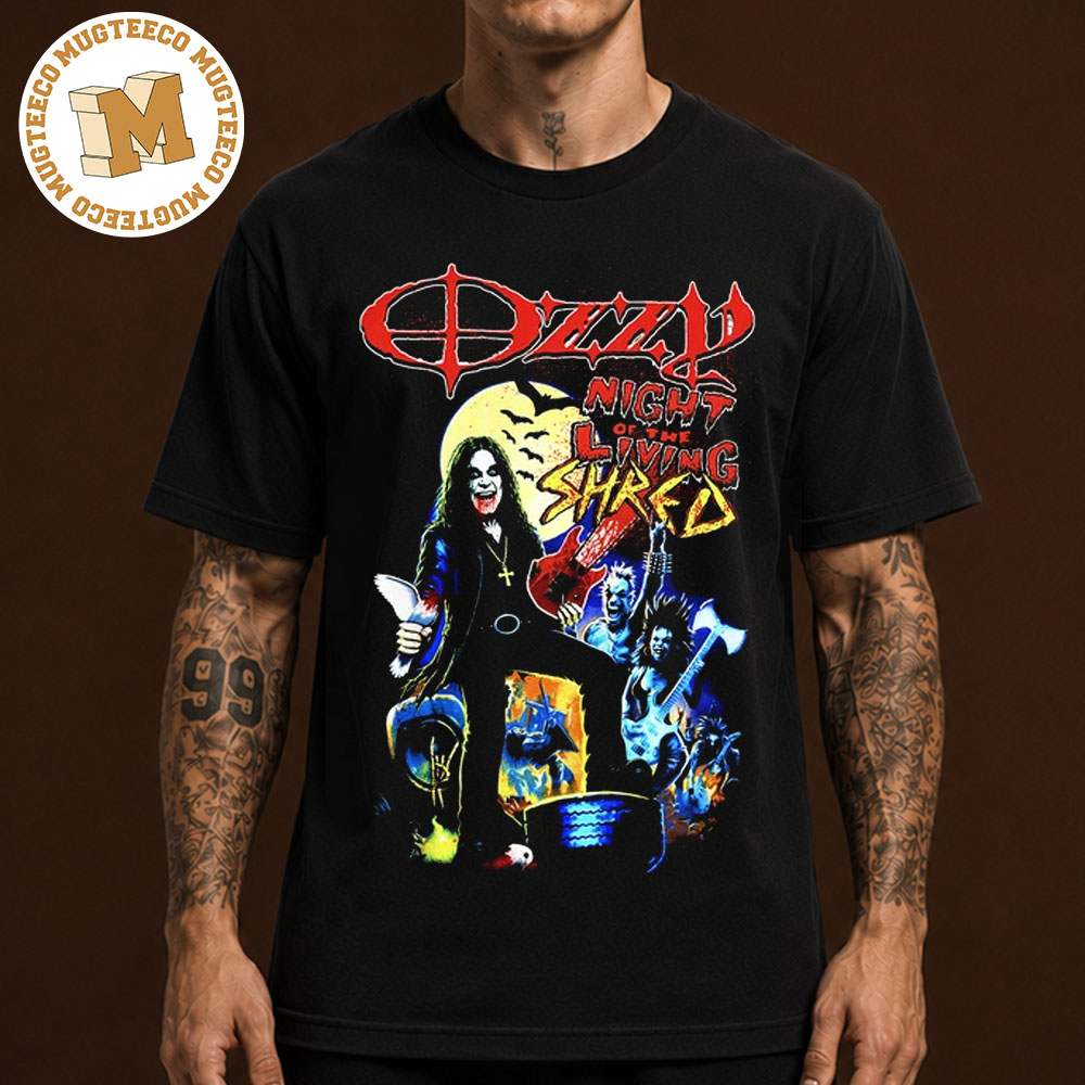 Ozzy Osbourne Merch Night Of Living Shred Unisex Black T-Shirt Ozzy Osbourne Merch Night Of Living Shred Unisex Black T-Shirt