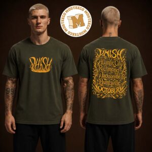 Phish 2026 Fall Tour Merch Tee All 8 October Dates This Fall Via Live Phish Two Sided Unisex T-Shirt