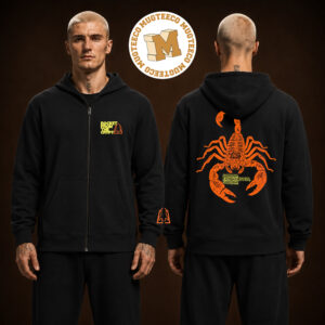 Rocket From The Crypt Band Merch Tee Scream, Framkenstein, Scream Scorpion Two Sided Unisex Zip Up Hoodie Shirt