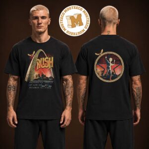 Rush Fifty Something Tour St. Louis Missouri 2026 Event Tee At Enterprise Center On October 21 2026 Two Sided Unisex Black T-Shirt