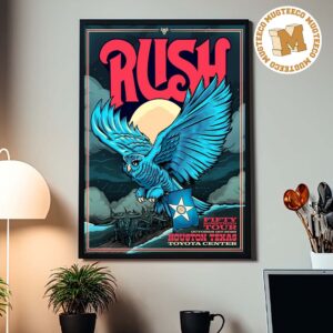 Rush Houston Texas Fifty Something Tour 2026 Event Poster Toyota Center On October 1 2026 Home Decor Poster Canvas