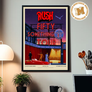 Rush Seattle WA 2026 Event Poster At Climate Pledge Arena On October 10 And 12 2026 Home Decor Poster Canvas