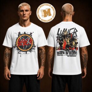 SLayer Reign In Blood 40th Anniversary Tour 2026 Merch Tee Pentagram Two Sided Unisex T-Shirt