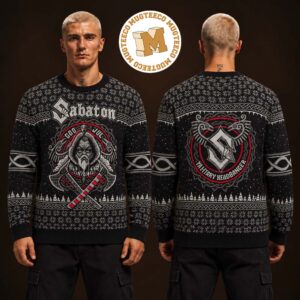 Sabaton Merch Tee God Jul Ya Filthy Head Banger X Mas Two Sided Ugly Sweater Shirt