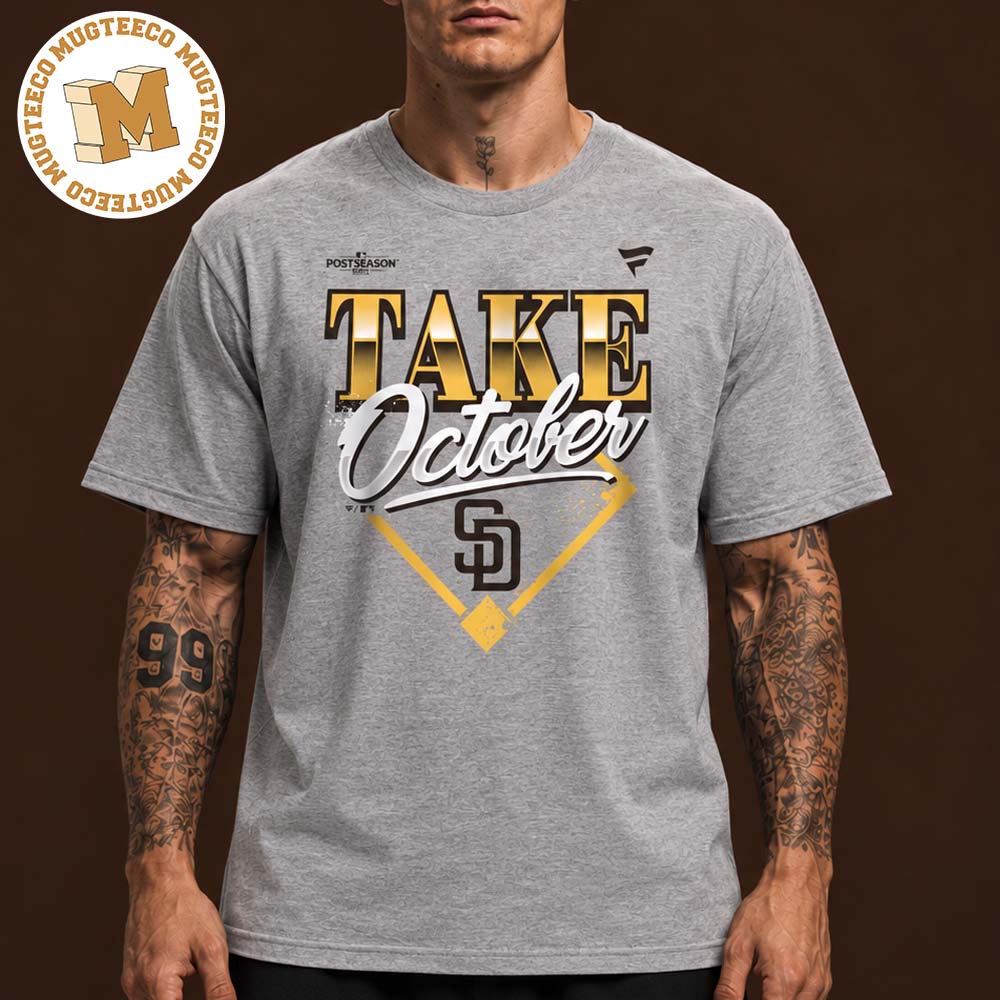 San Diego Padres Gray 2026 MLB Postseason Take October Unisex T-Shirt San Diego Padres Gray 2026 MLB Postseason Take October Unisex T-Shirt