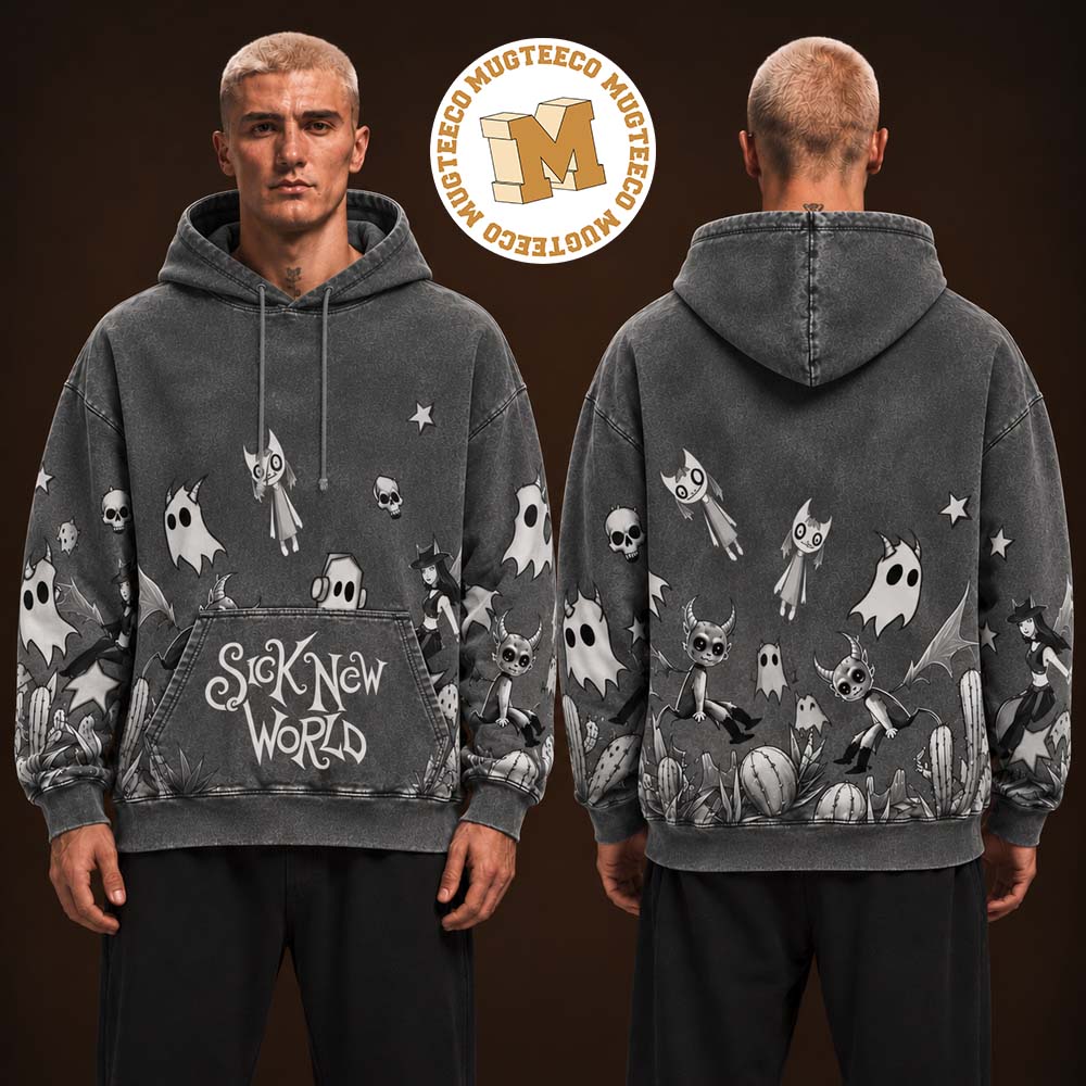 Sick New World 2026 Fort Worth TX Merch Tee At Texas Motor Speedway On October 24 2026 Two Sided Unisex Washed Hoodie Shirt Sick New World 2026 Fort Worth TX Merch Tee At Texas Motor Speedway On October 24 2026 Two Sided Unisex Washed Hoodie Shirt
