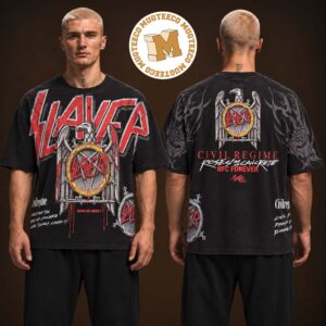 Slayer x Civil Regime Merch Roses From Cancrete RFC Forever Two Sided Unisex Black T-Shirt