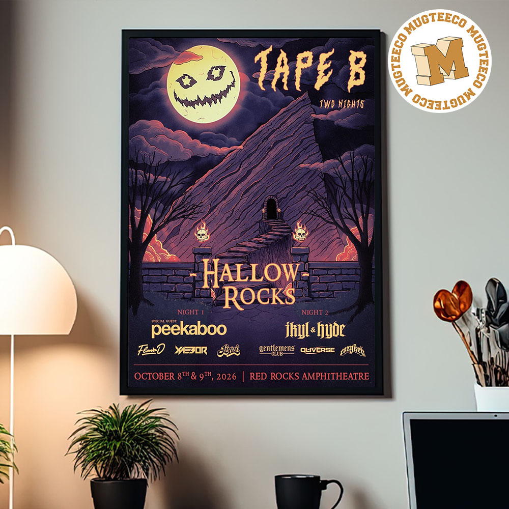Tape B Two Nights Hallow Rocks 2026 Event Poster At Red Rocks Amphitheatre On October 8 And 9 2026 Home Decor Poster Canvas Tape B Two Nights Hallow Rocks 2026 Event Poster At Red Rocks Amphitheatre On October 8 And 9 2026 Home Decor Poster Canvas
