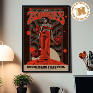 The Zombies Albans UK 2026 Event Poster At Begin Here Festival On October 30 And November 1 2026 Home Decor Poster Canvas