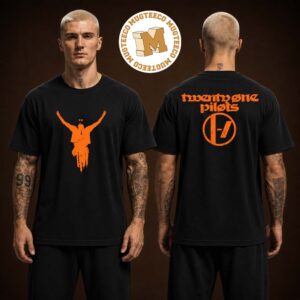 Twenty One Pilots 2026 Exclusive Tee Back Sided Name Band And Basic Logo Two Sided Unisex Olive Green T-Shirt