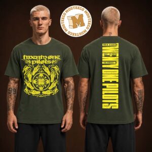 Twenty One Pilots Columbus OH 2026 Exclusive Tee At Ohio Stadium On October 17 2026 Two Sided Unisex Olive Green T-Shirt