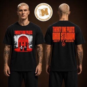 Twenty One Pilots Columbus OH 2026 Merch Tee At Ohio Stadium On October 17 2026 Two Sided Unisex Black T-Shirt