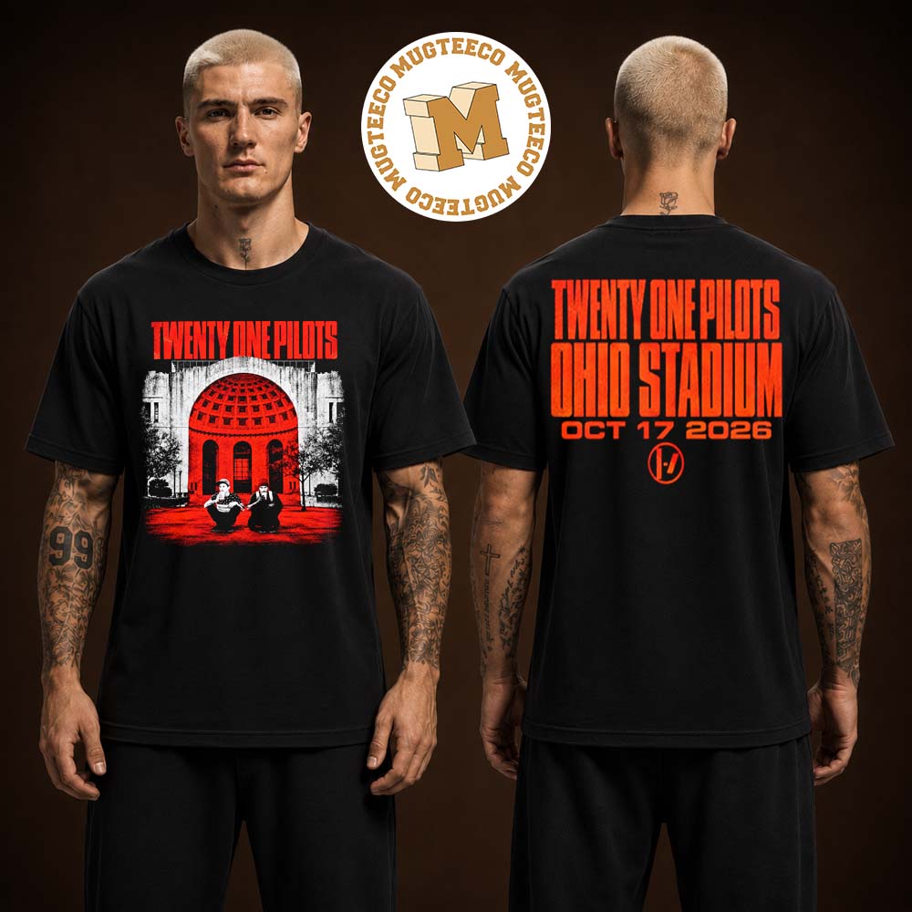 Twenty One Pilots Columbus OH 2026 Merch Tee At Ohio Stadium On October 17 2026 Two Sided Unisex Black T-Shirt Twenty One Pilots Columbus OH 2026 Merch Tee At Ohio Stadium On October 17 2026 Two Sided Unisex Black T-Shirt