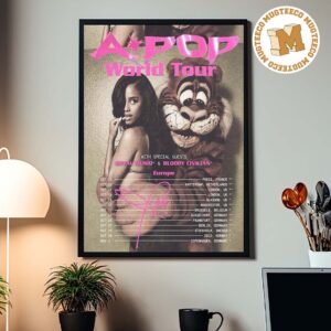 Tyla A POP World Tour 2026 With Special Guests Europe Home Decor Poster Canvas