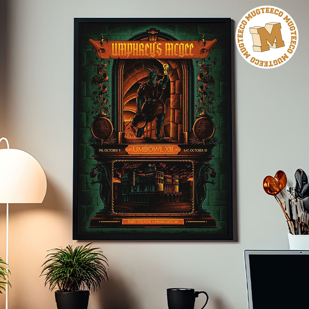 Umphrey's McGee Milwaukee WI 2026 Event Poster At Pabst Theater On October 9 And 10 2026 Home Decor Poster Canvas Umphrey's McGee Milwaukee WI 2026 Event Poster At Pabst Theater On October 9 And 10 2026 Home Decor Poster Canvas