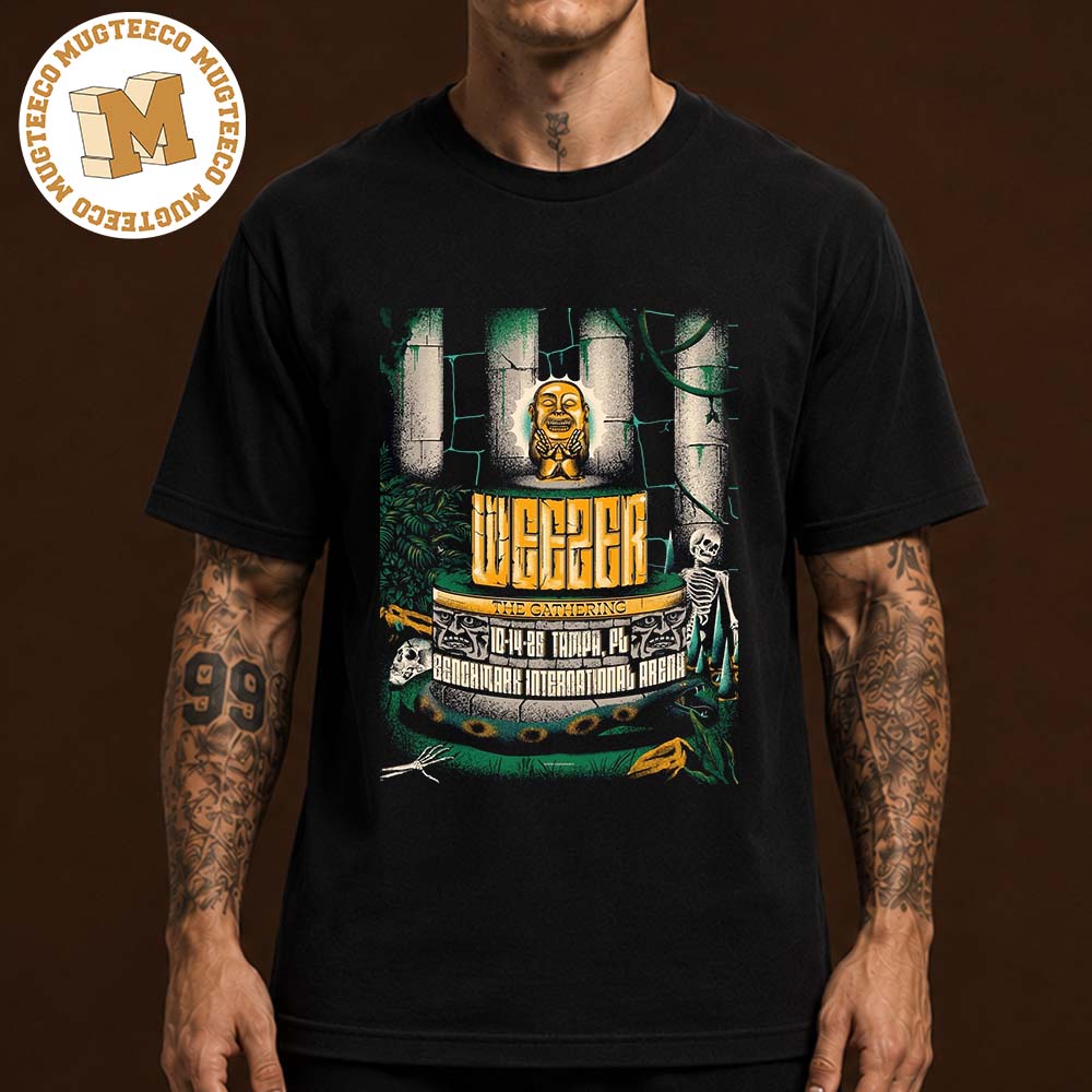 Weezer The Gathering Tour Tampa PL 2026 Event Poster At Benchmark International Arena On October 14 2026 Unisex T-Shirt Weezer The Gathering Tour Tampa PL 2026 Event Poster At Benchmark International Arena On October 14 2026 Unisex T-Shirt