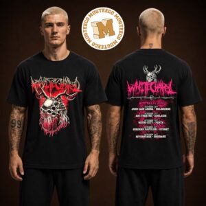 White Chaple Band Merch Tee Australia 2026 Back Sided Tour Date Two Sided Unisex Black T-Shirt