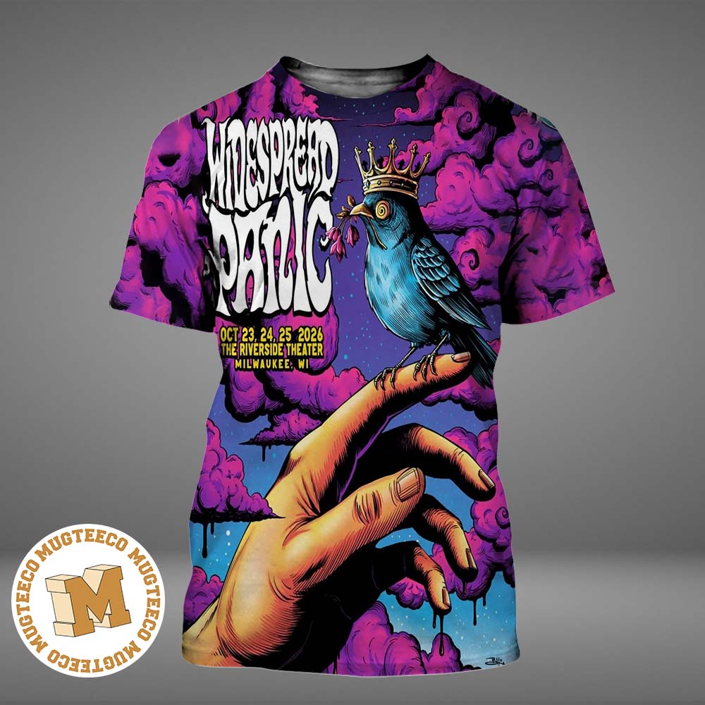 Widespread Panic Milwaukee WI 2026 Event Poster At The Riverside Theater On October 23 24 And 25 2026 All Over Print Shirt Widespread Panic Milwaukee WI 2026 Event Poster At The Riverside Theater On October 23 24 And 25 2026 All Over Print Shirt
