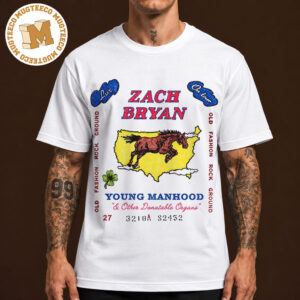Zach Bryan Merch Tee 2026 Young Manhood Live on Tour Unisex T-Shirt