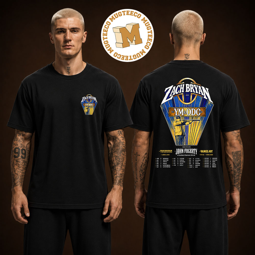 Zach Bryan The YM And ODO Tour 2027 Back Sided Line Up Two Sided Unisex Black T-Shirt Zach Bryan The YM And ODO Tour 2027 Back Sided Line Up Two Sided Unisex Black T-Shirt