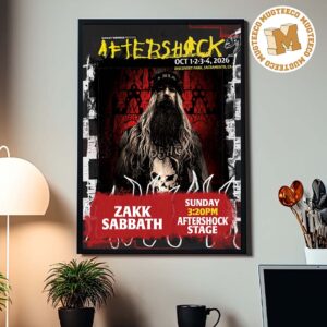 Zakk Sabbath Sacramento CA 2026 Event Poster At  Aftershock Festival Discovery Park On October 1- 4 2026 Home Decor Poster Canvas