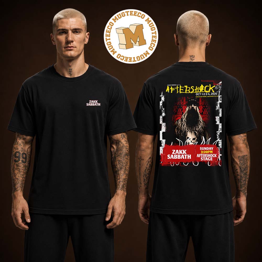 Zakk Sabbath Sacramento CA 2026 Event Poster At Aftershock Festival Discovery Park On October 1- 4 2026 Two Sided Unisex Black T-Shirt Zakk Sabbath Sacramento CA 2026 Event Poster At Aftershock Festival Discovery Park On October 1- 4 2026 Two Sided Unisex Black T-Shirt